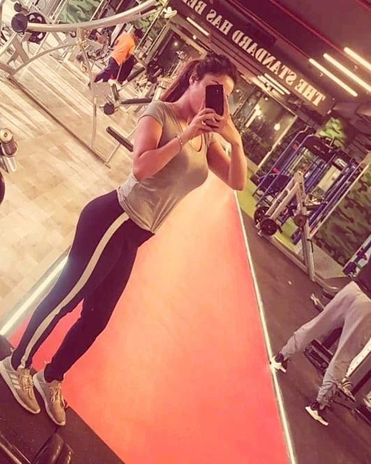 Shehnaz Gill during her workout session