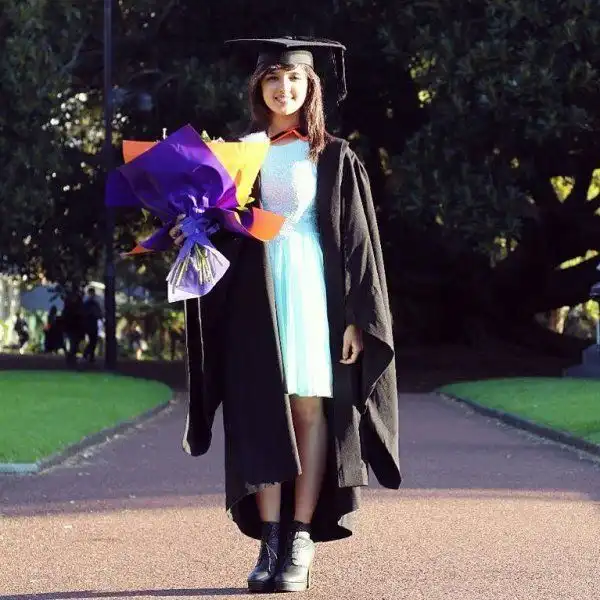 Shirley Setia Posing With Her Degree